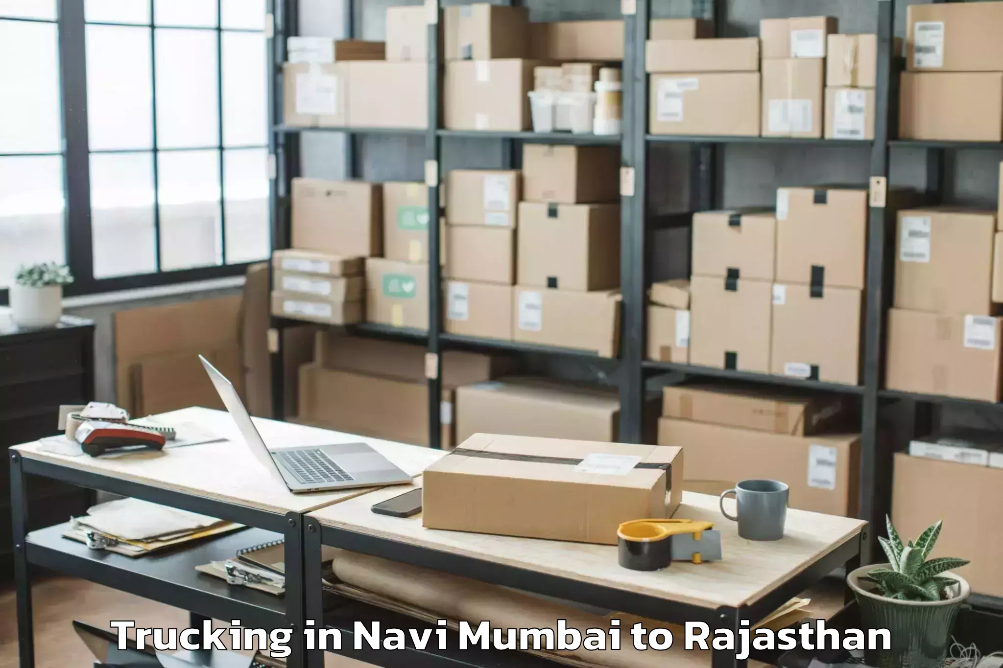 Book Navi Mumbai to Jobner Trucking Online